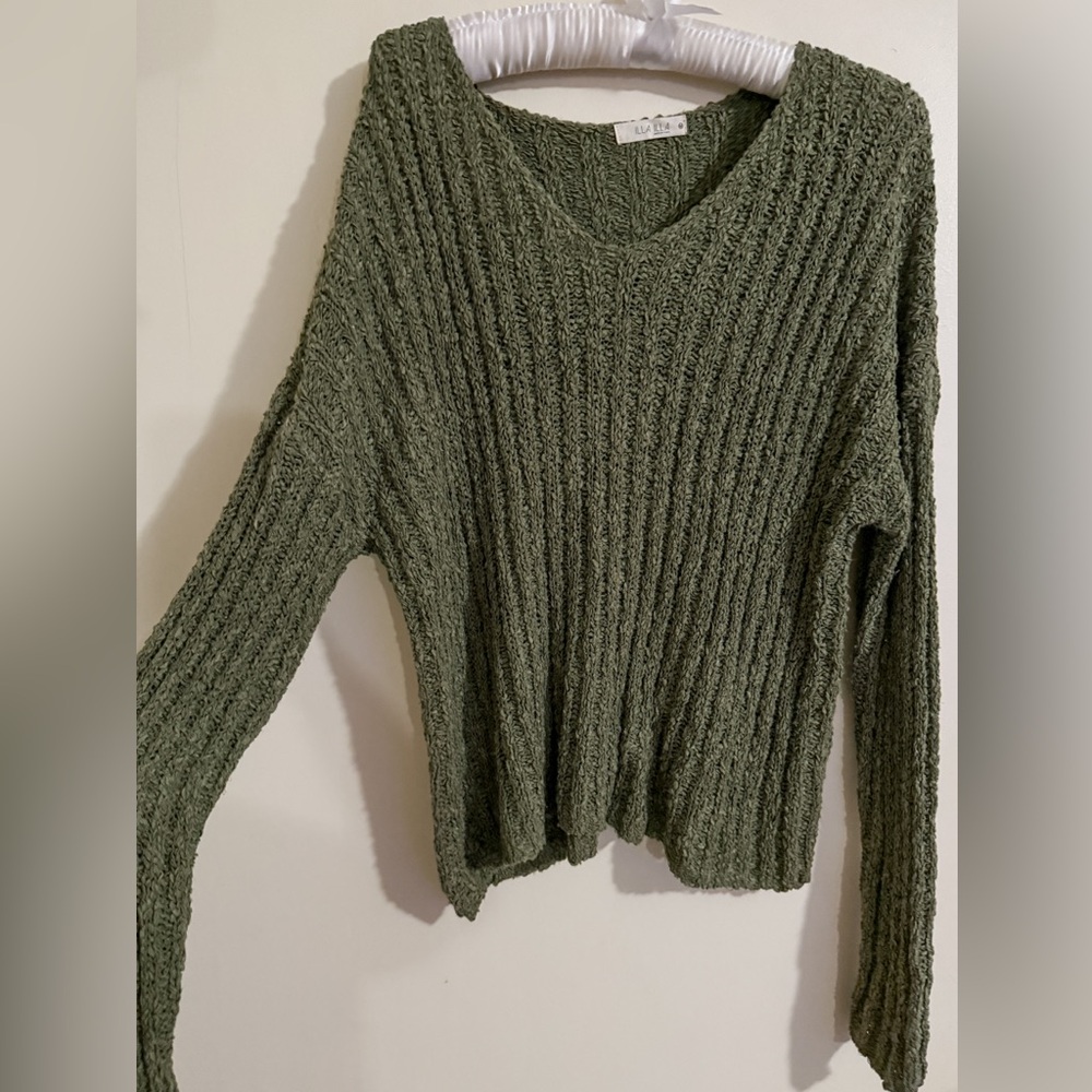 Illa Illa Olive Green Women's Sweater